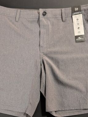 NEW. O'Neill Men's Light Gray Hybrid Shorts